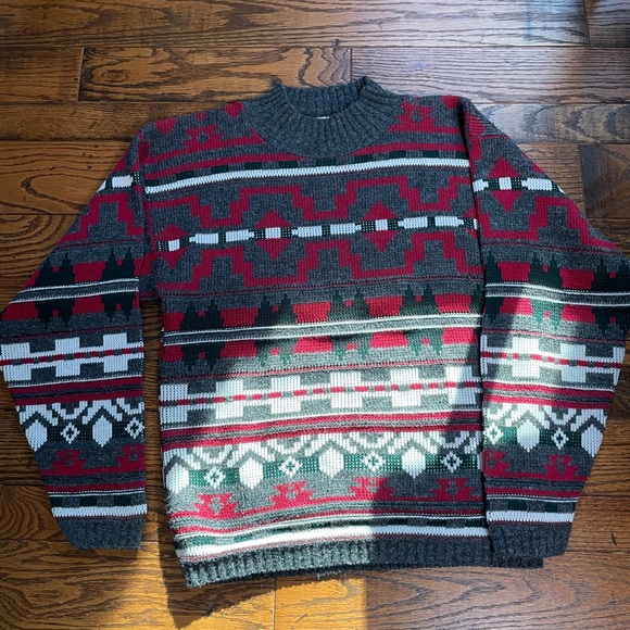 Vintage Aztec Mock Neck Size XS Sweater - Picture 2 of 10
